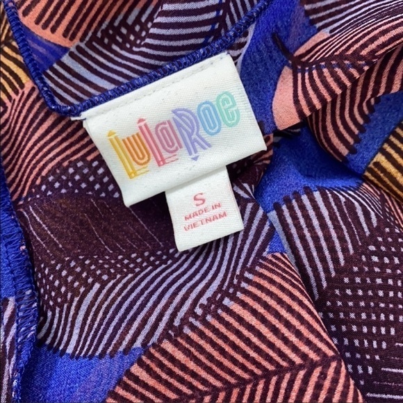 NEW NWT LULAROE Monroe Fringe Kimono Coverup Top Bohemian Beach Vaca Tropical Sm - Picture 6 of 6